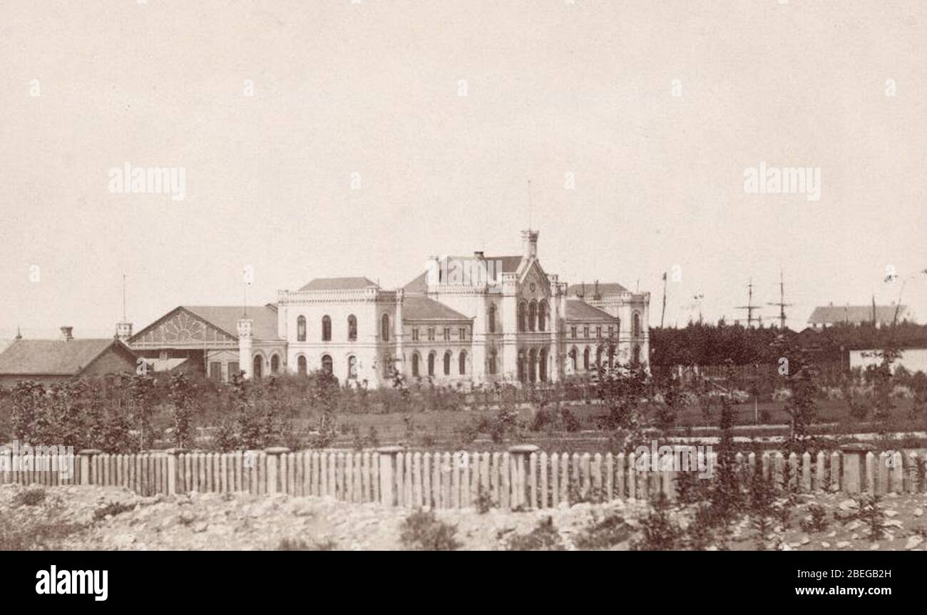 Helsingborgs Centralstation 1870-Tal 02. Stockfoto