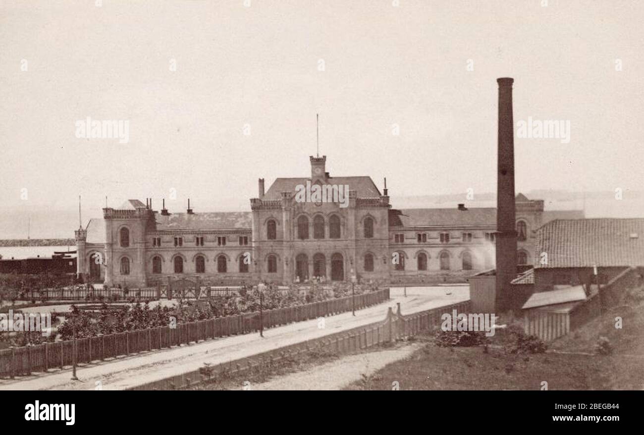 Helsingborgs Centralstation 1870-Tal. Stockfoto
