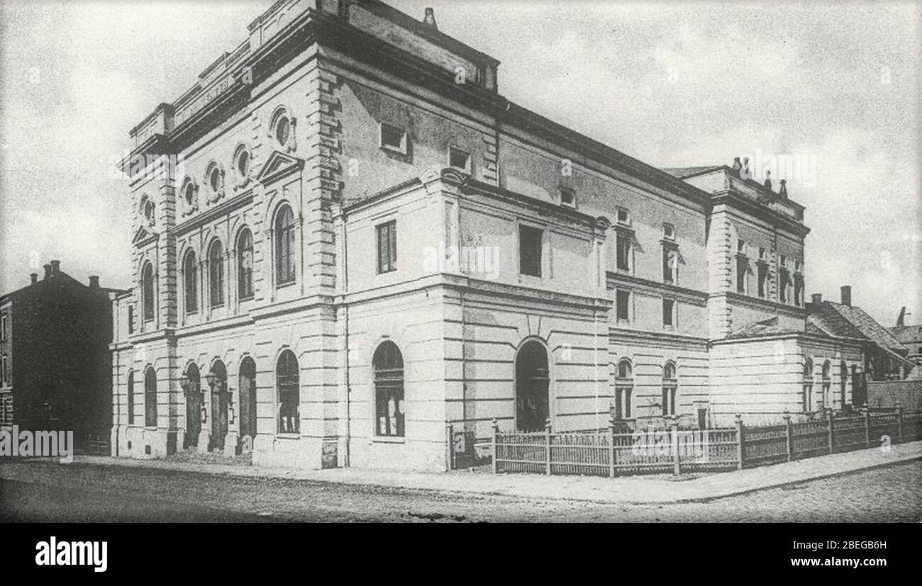 Helsingborgs teater cirka 1888. Stockfoto