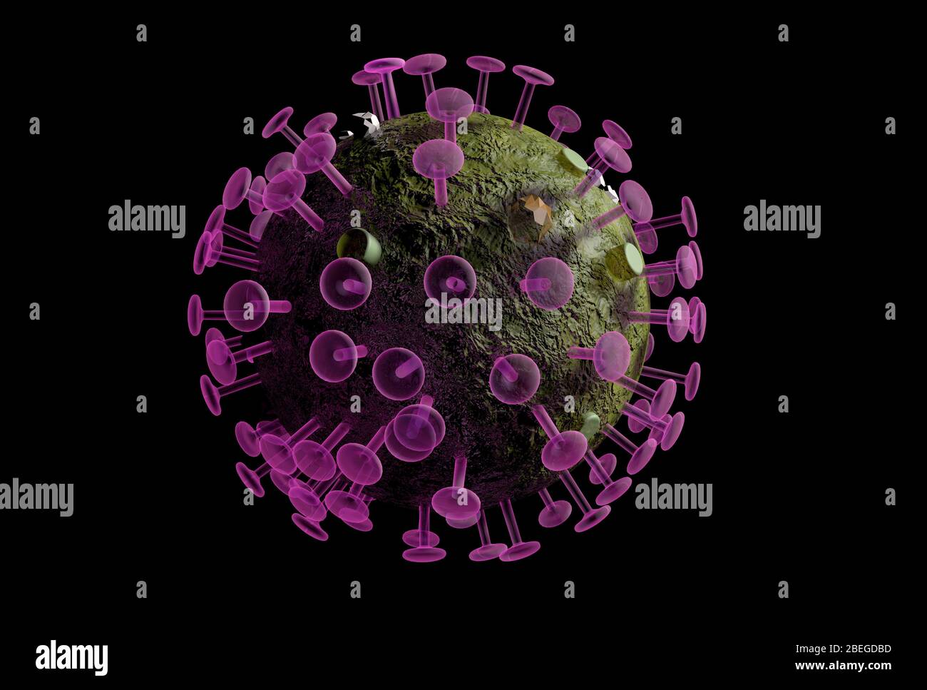 SARS-CoV-2-Virion Stockfoto