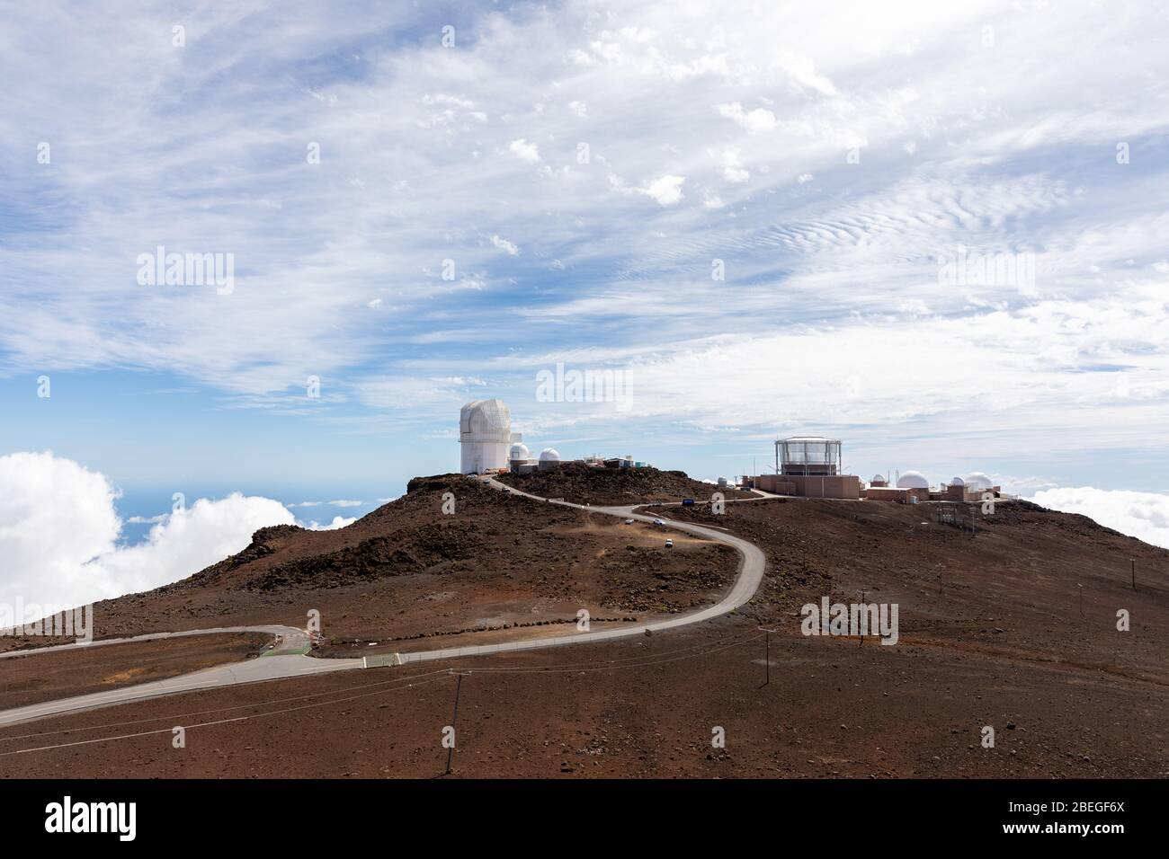 Die Haleakala High Altitude Observatory Site, Maui, Hawaii Stockfoto