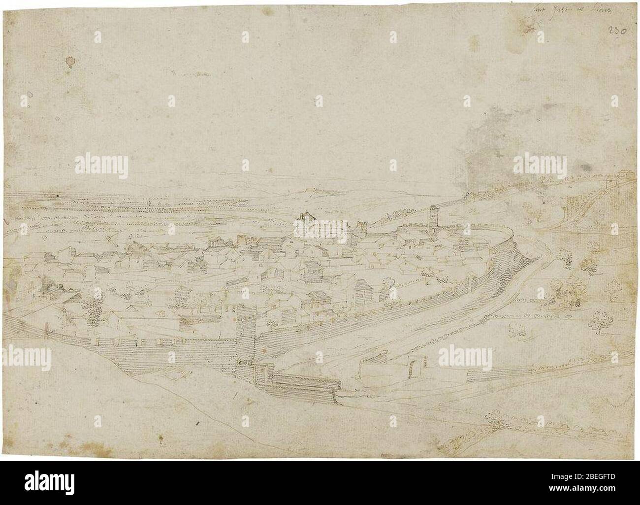 Hendrik Gijsmans - Blick auf Saint-Juste bei Lyon. Stockfoto Hendrik Gijsmans - Blick auf Saint-Juste bei Lyon. Stockfoto
