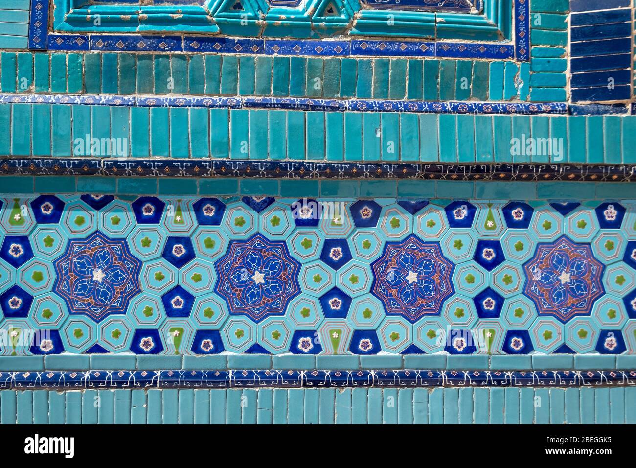 Die Nekropole Shah-i-Zinda, Samarkand, Usbekistan Stockfoto