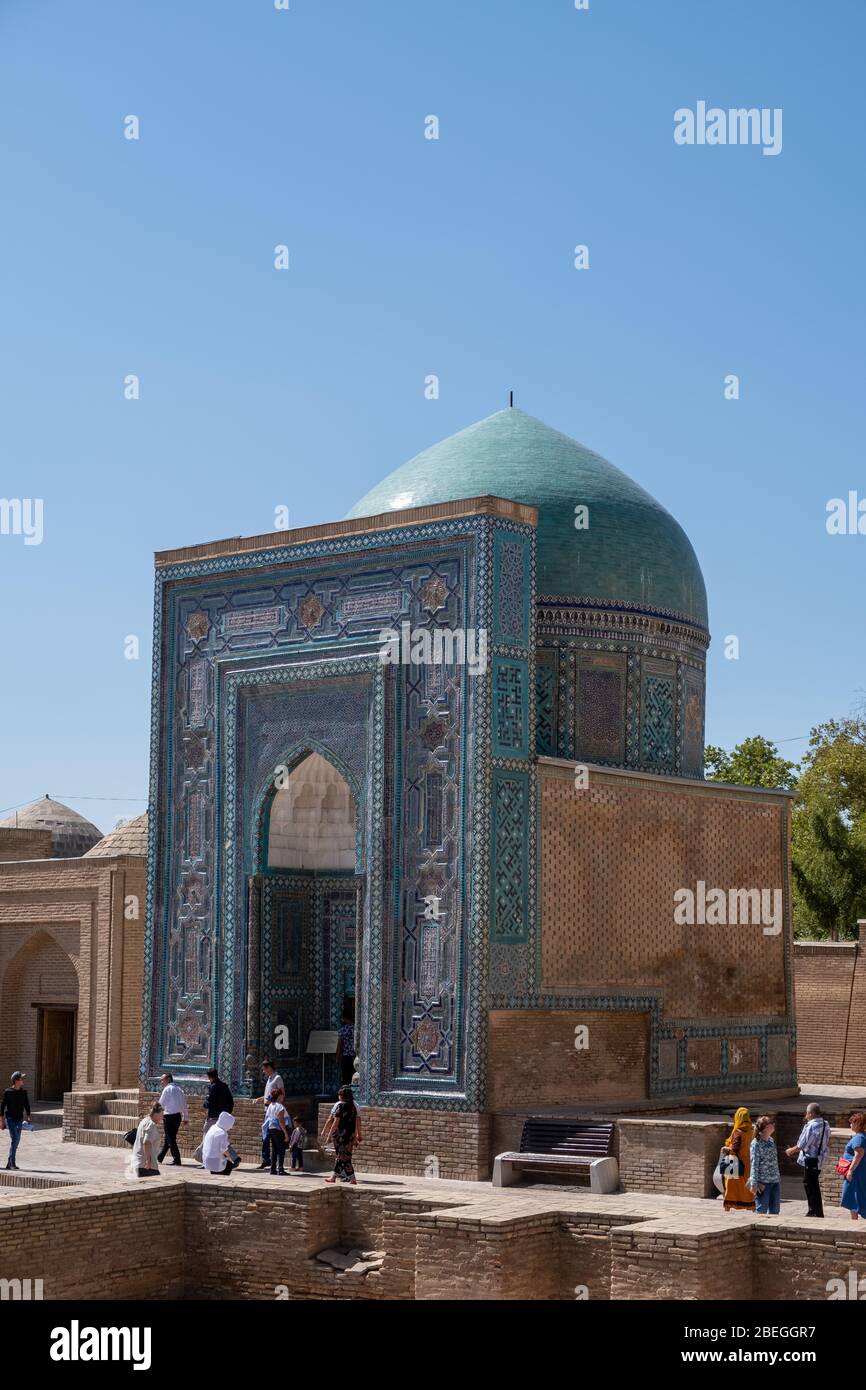 Die Nekropole Shah-i-Zinda, Samarkand, Usbekistan Stockfoto