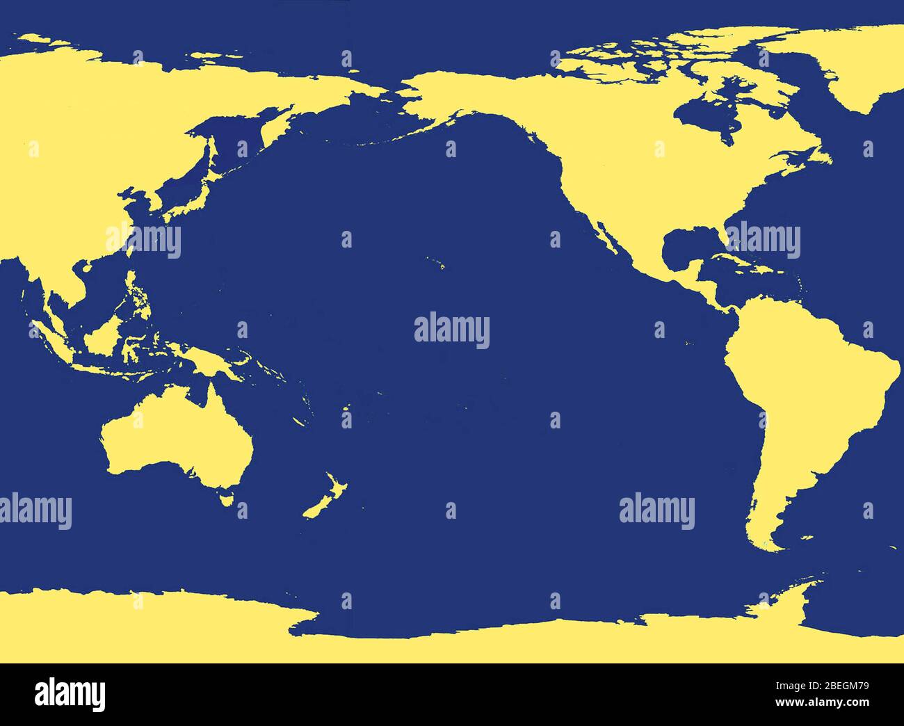 Karte von Pazifischer Ozean Stockfoto