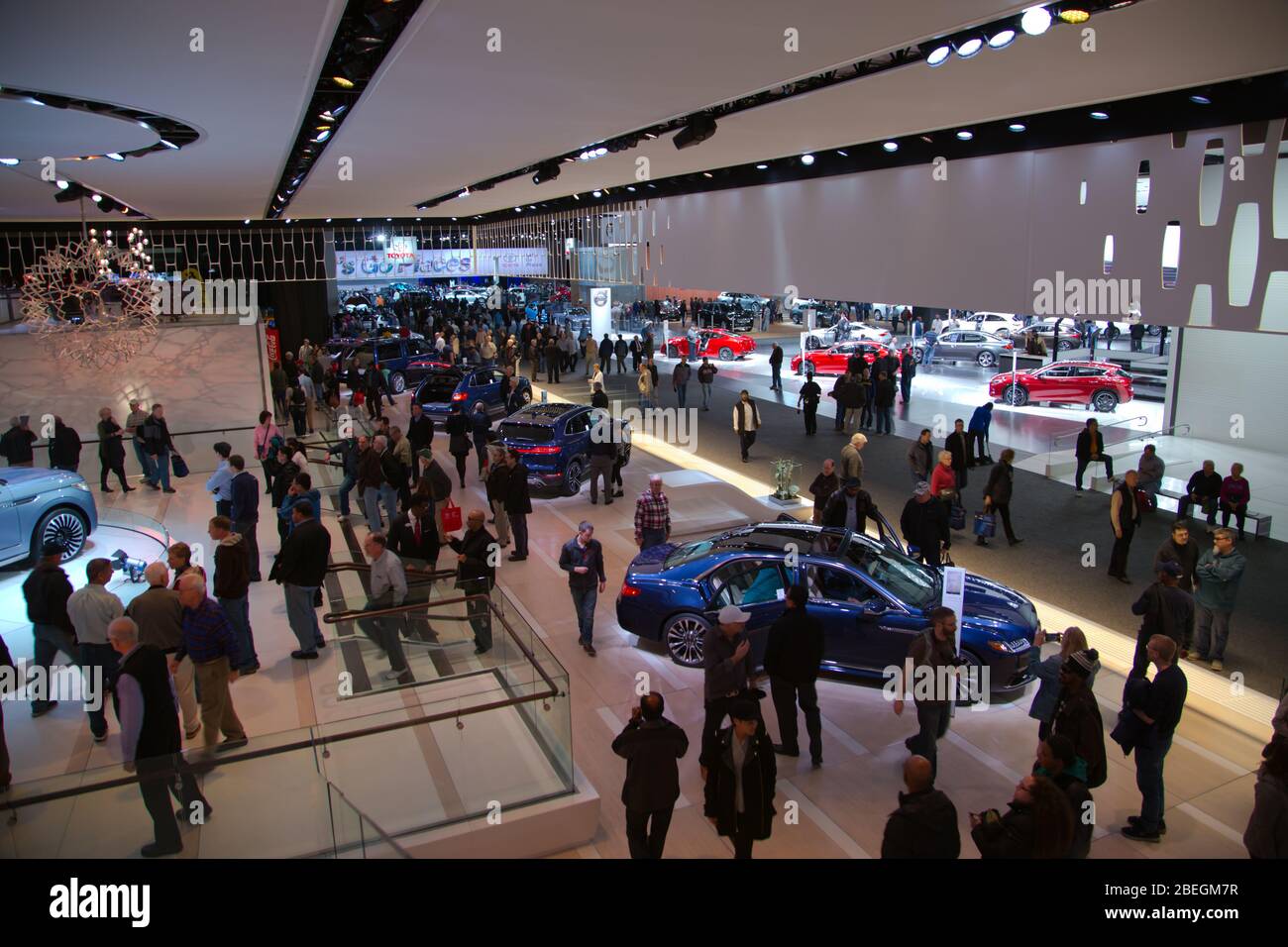 Bild des Innenraums der Cobo Hall, Standort der North American International Auto Show (NAIAS) 2017. Stockfoto