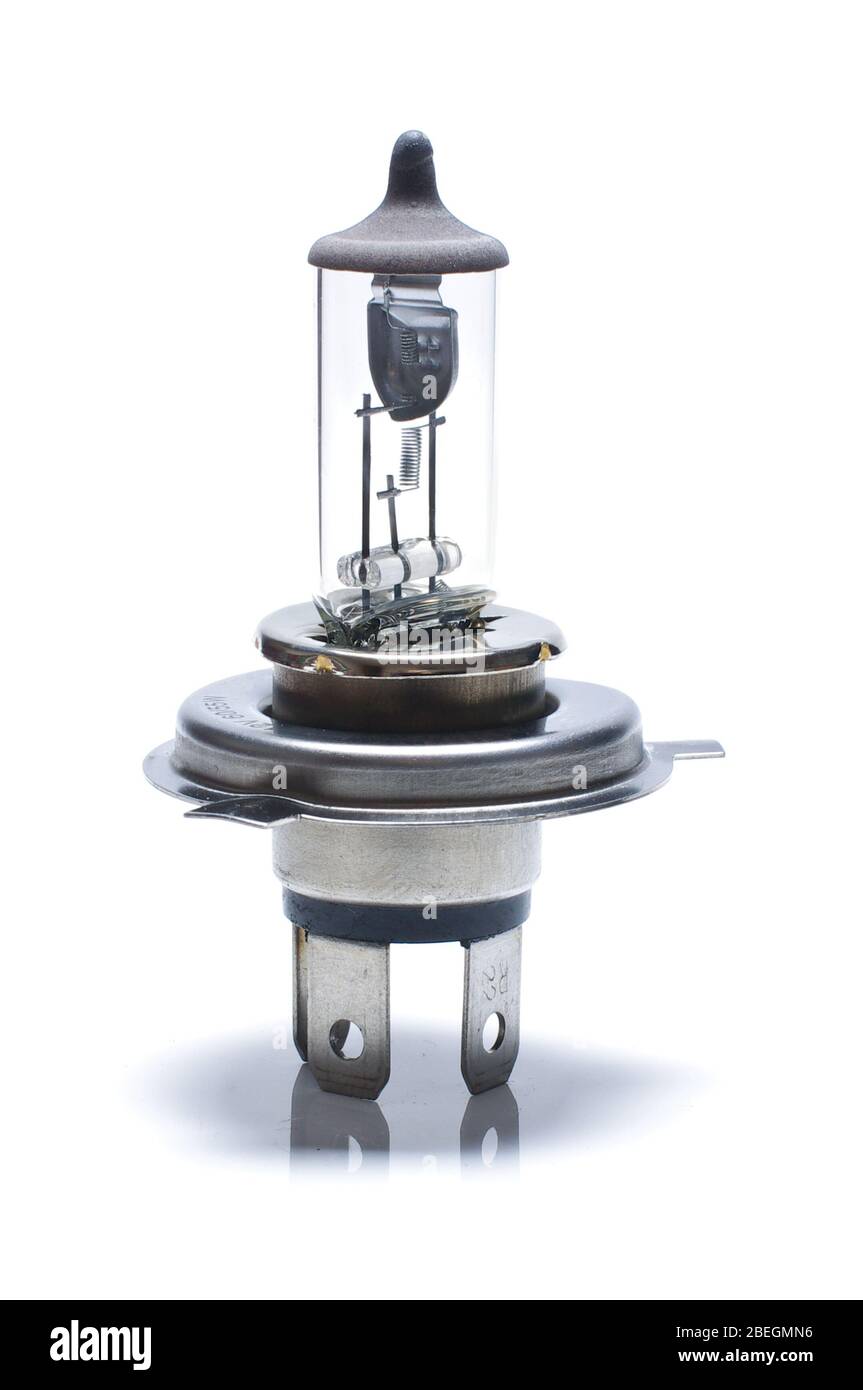 Fahrzeug Highlight Lampe isoliert auf dem weißen Hintergrund Stockfoto