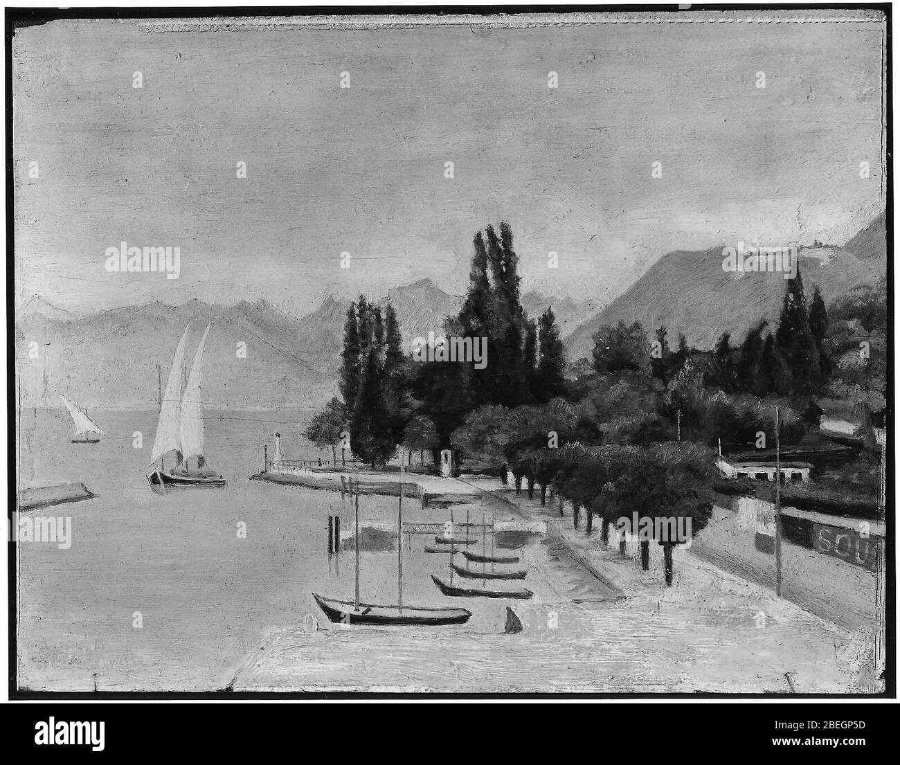 Henri Julian Félix Rousseau - Genfersee (Lac Leman) Stockfoto