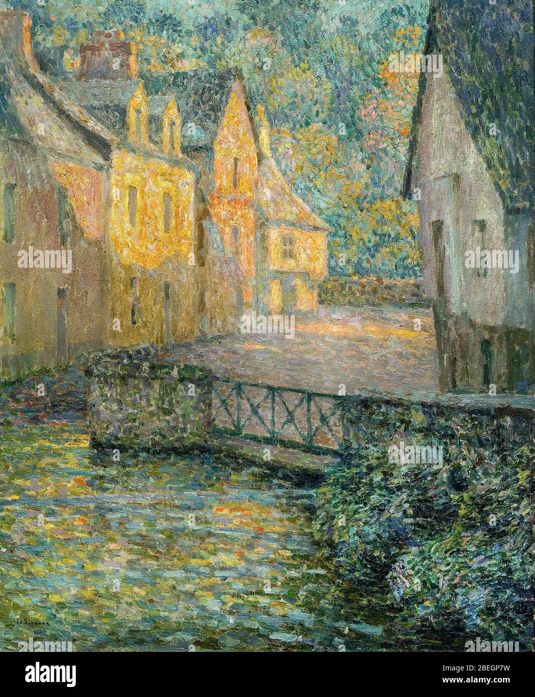 Henri Le Sidaner - Matin doré - 1920. Stockfoto