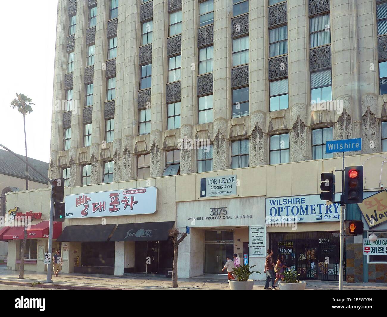 Los Angeles, 17. AUG 2009 - Nachmittags sonnige Sicht auf die koreanische Stadt Stockfoto
