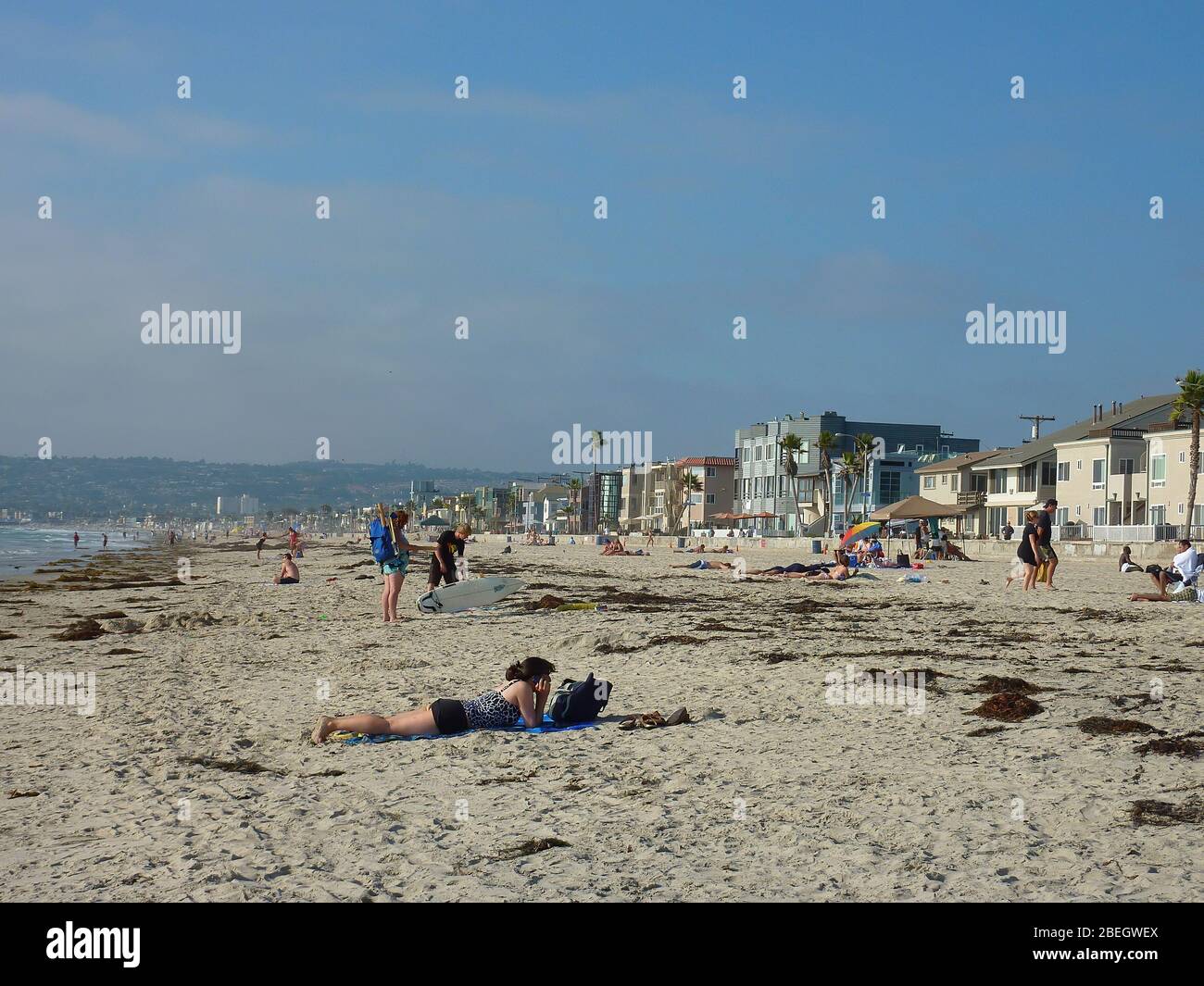 San Diego, 19. AUG 2009 - die Leute genossen den Mission Beach Stockfoto