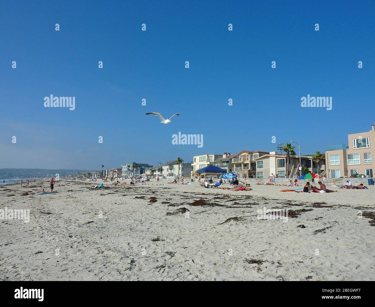 San Diego, 19. AUG 2009 - die Leute genossen den Mission Beach Stockfoto