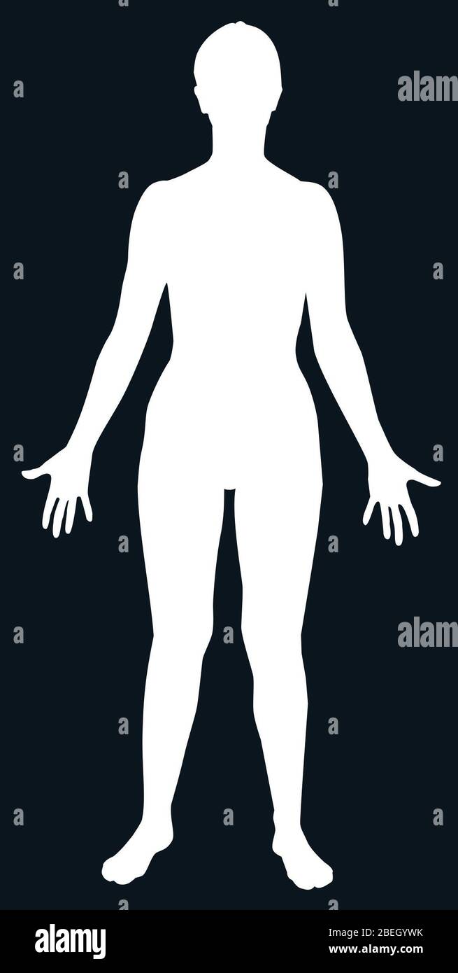 Silhouette einer Frau Stockfoto