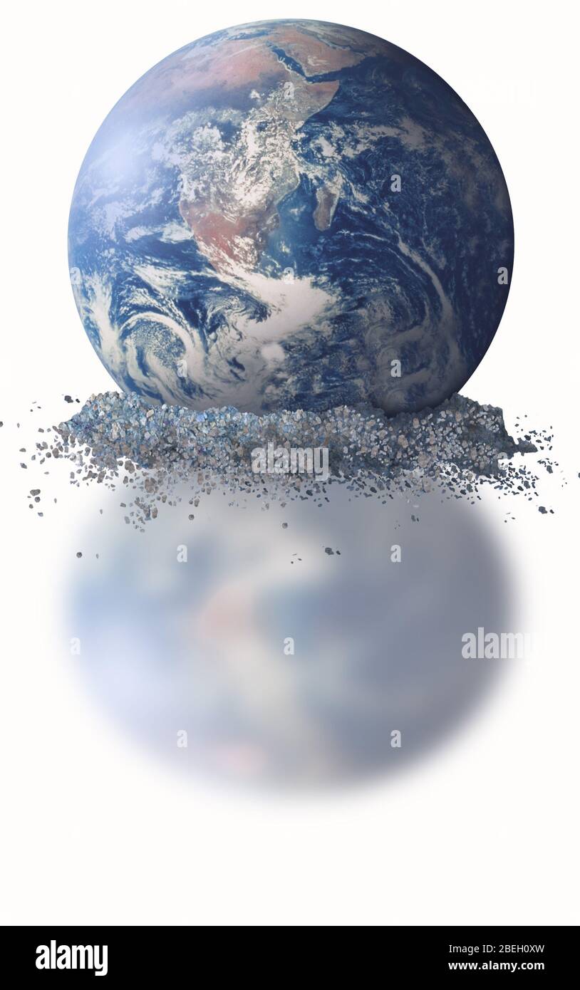 Zerbröckelnde Erde Stockfoto