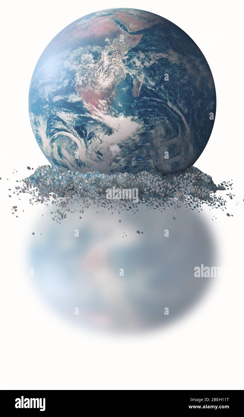 Zerbröckelnde Erde Stockfoto