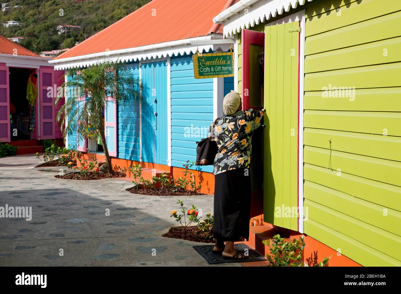 Crafts Alive Market, Road Town, Tortola, Britische Jungferninseln, Karibik Stockfoto