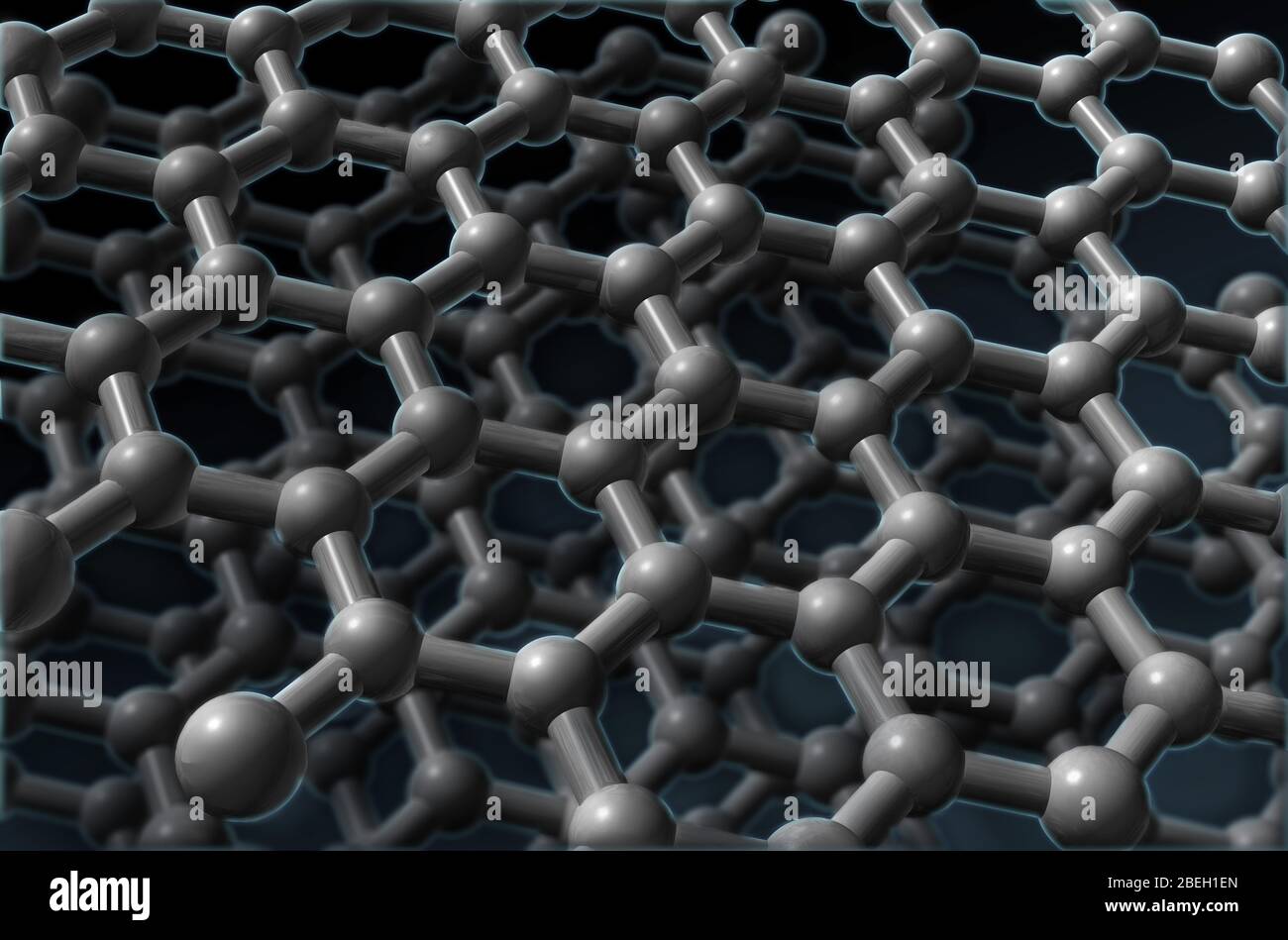 Graphit-Molekularmodell Stockfoto