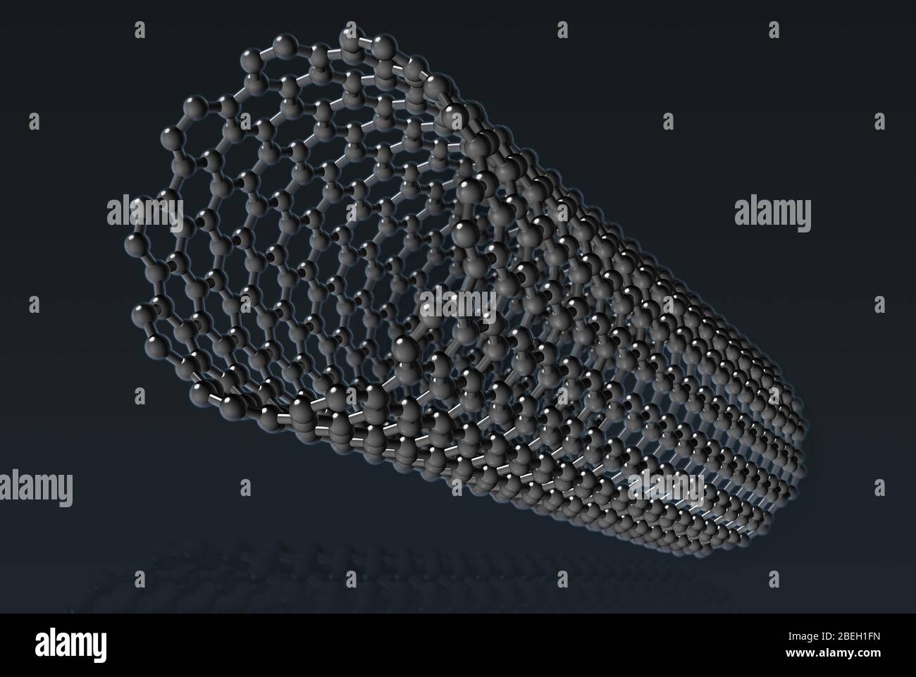 Molekulares Modell Der Kohlenstoff-Nanoröhre Stockfoto