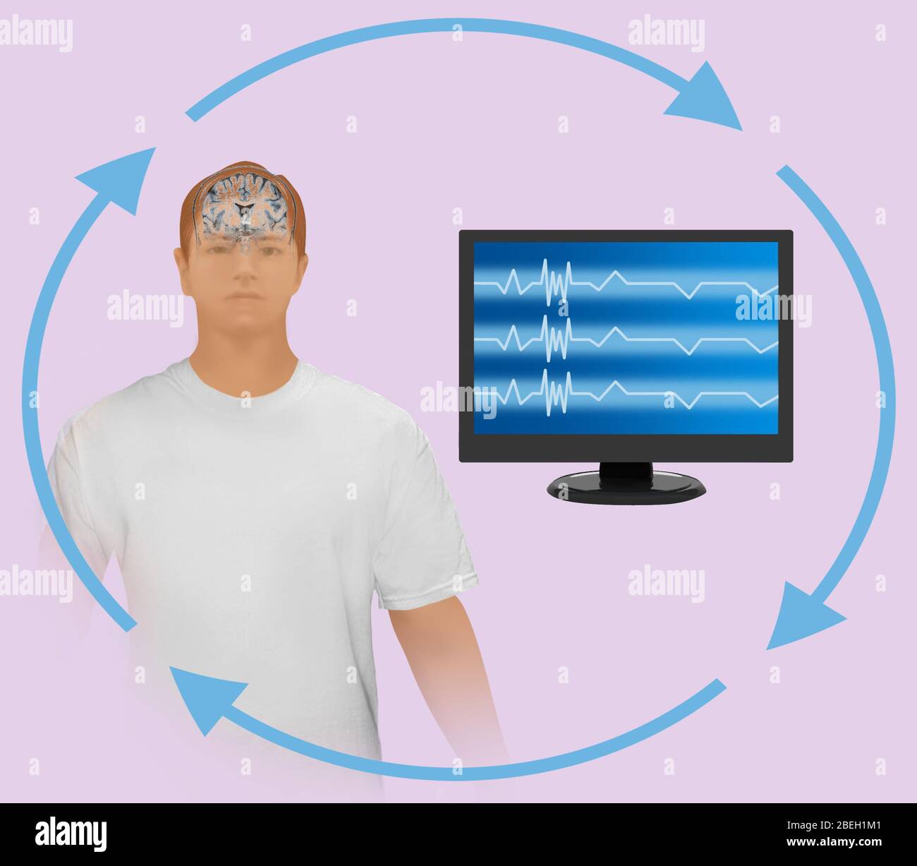 Biofeedback-Therapie Stockfoto