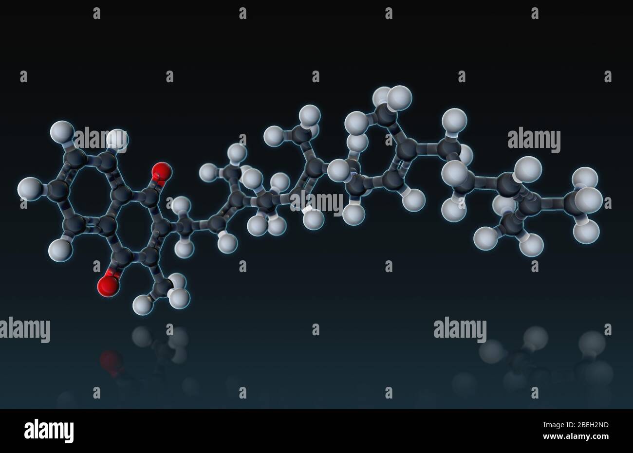 Vitamin K2, Molekulares Modell Stockfoto