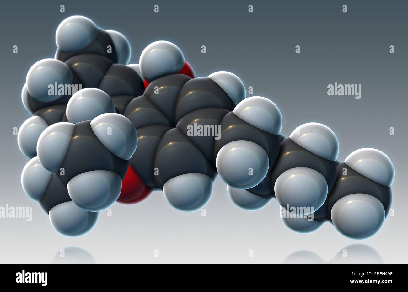 THC Molekularmodell Stockfoto