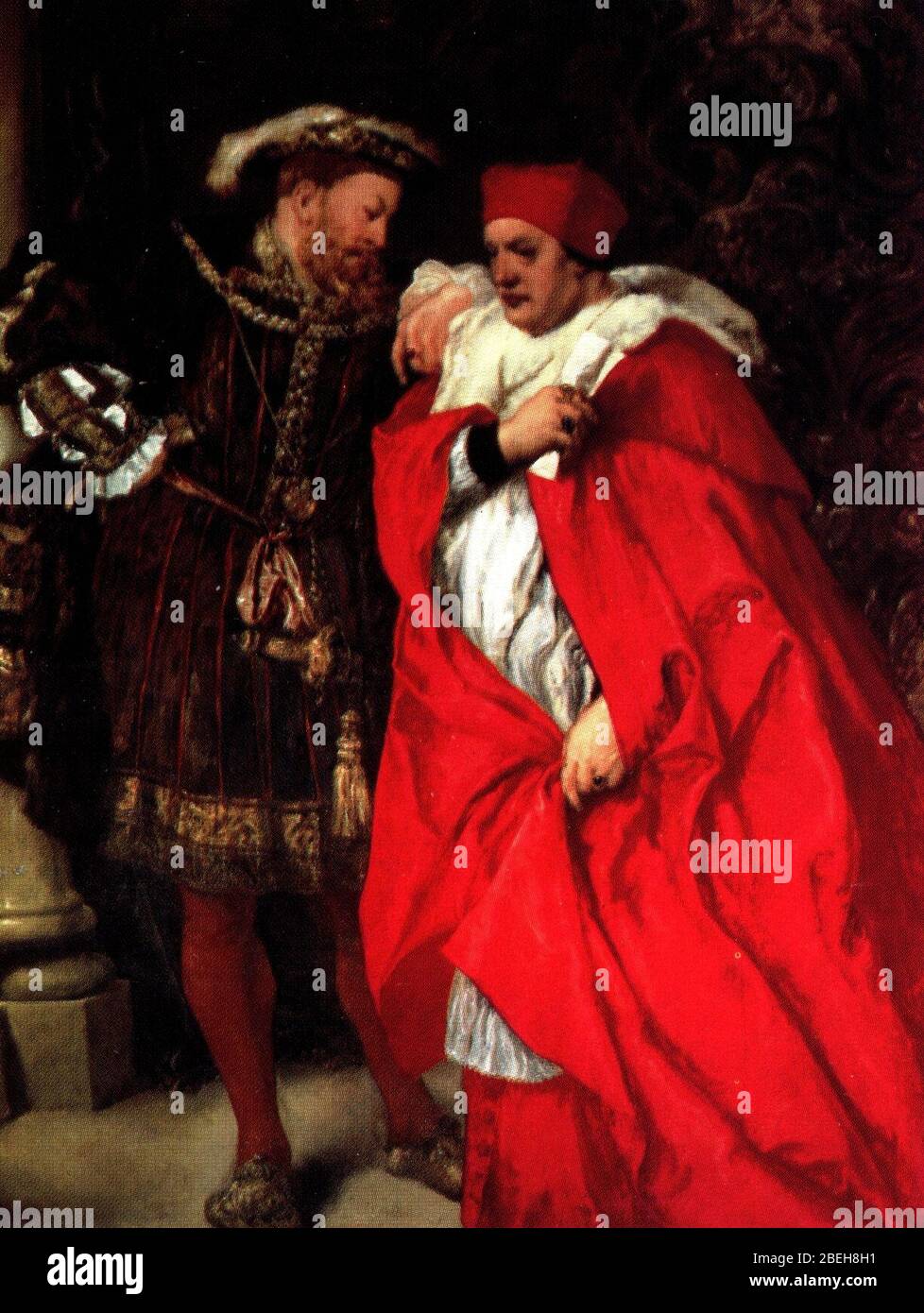 Heinrich VIII. Und Kardinal Wolsey, Gemälde von Sir John Gilbert, Ego et Rex Meus, Me and My King. Stockfoto