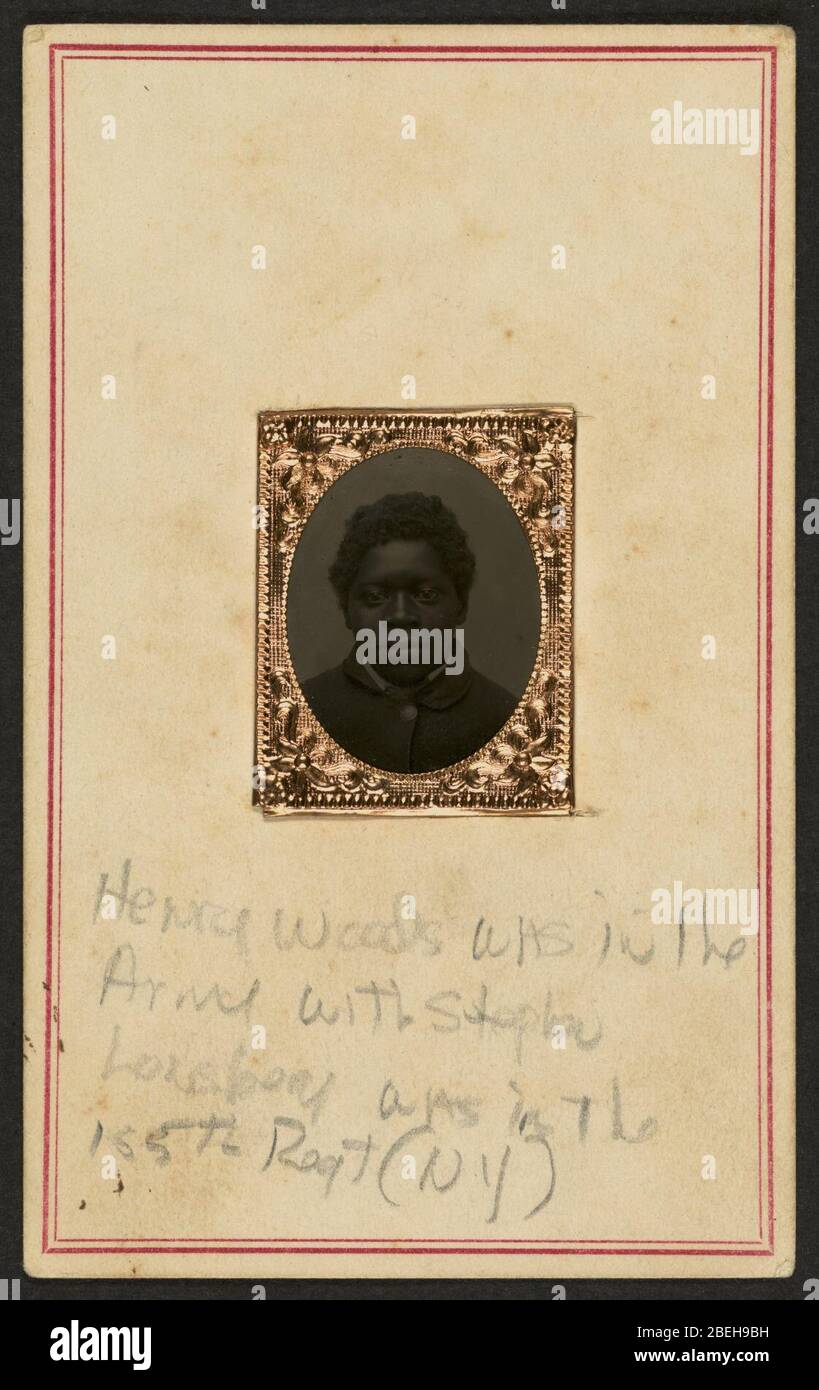 Henry Woods war in der Armee mit Stephen (...) war in der 155. Regt. (NY) - W. R. Gelderd, Photographic Artist, Port Chester, N.Y. Stockfoto