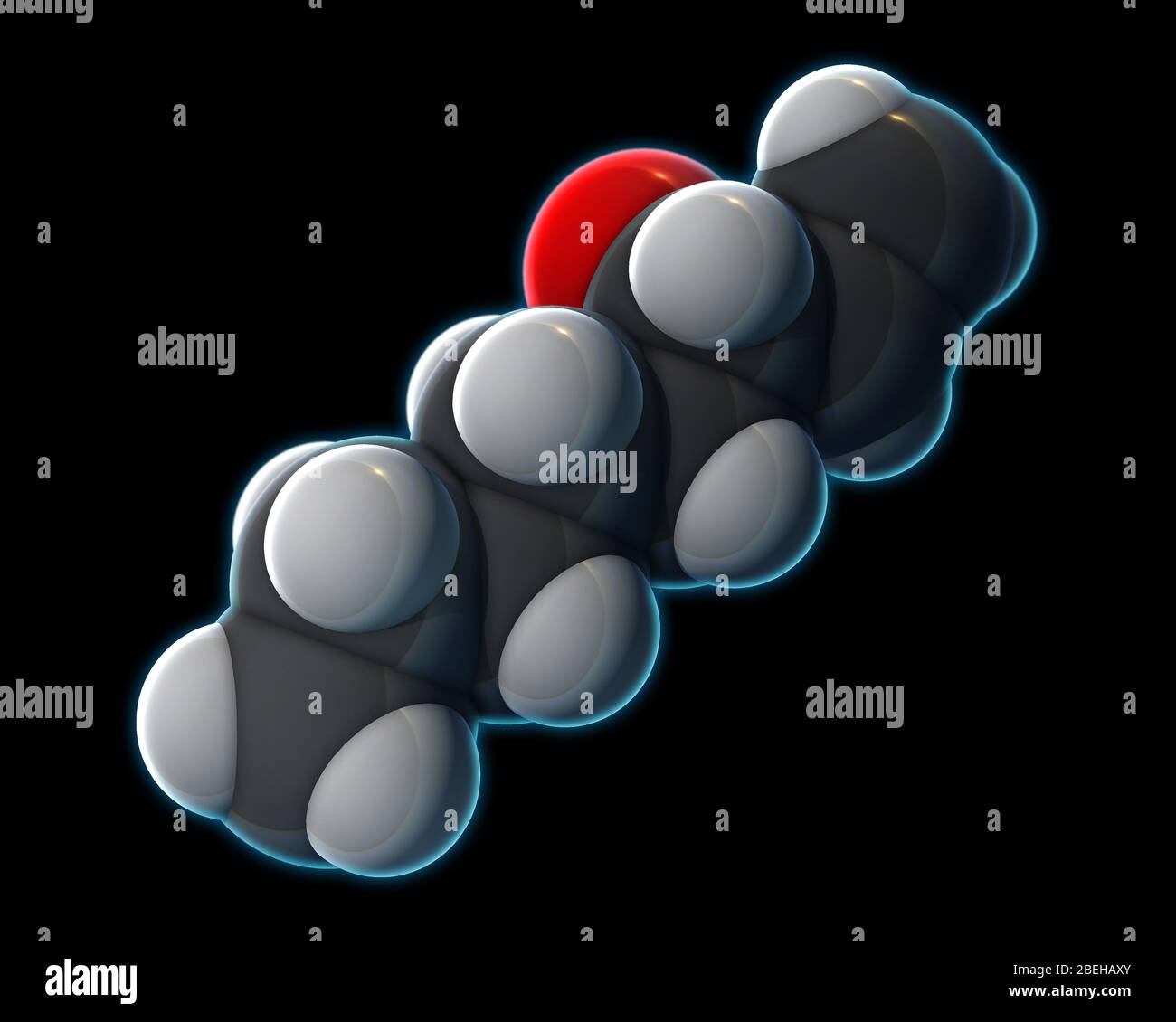 Octenol, Molekulares Modell Stockfoto