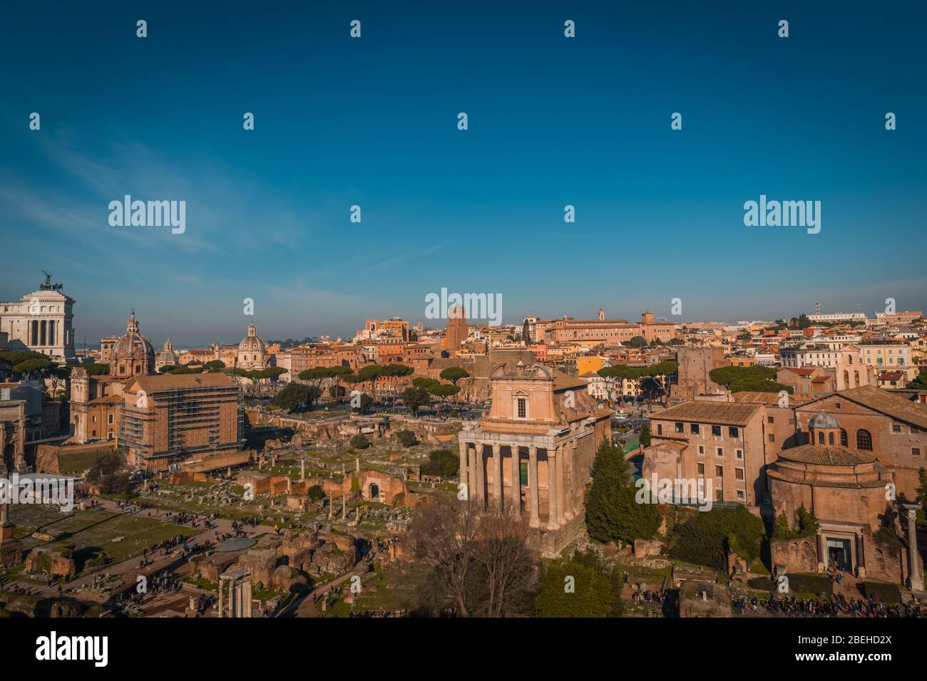 Rom Forum Blick vor COVID-19 Stockfoto