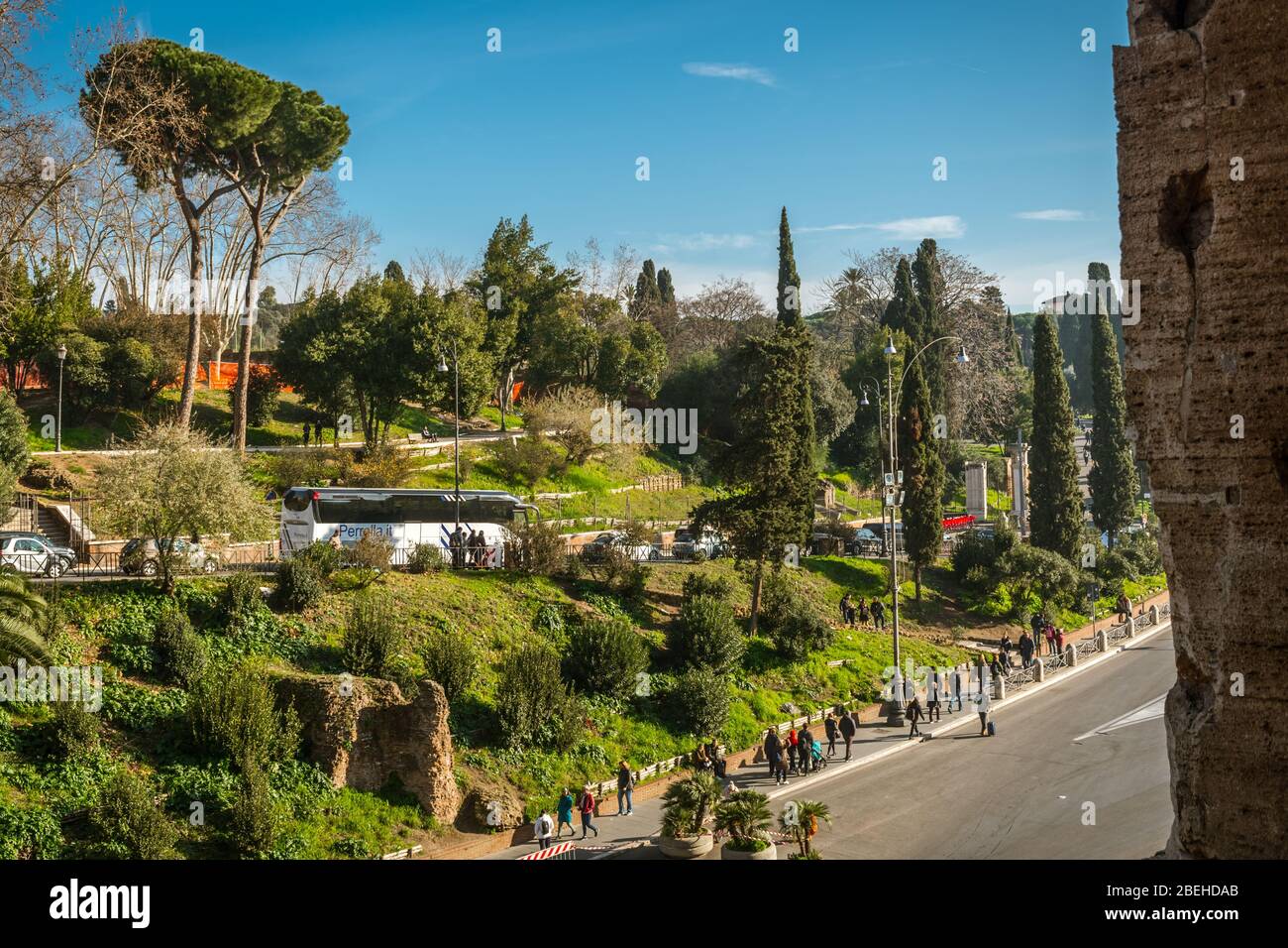 Kolosseum in Rom vor der COVID-19-Pandemie Stockfoto