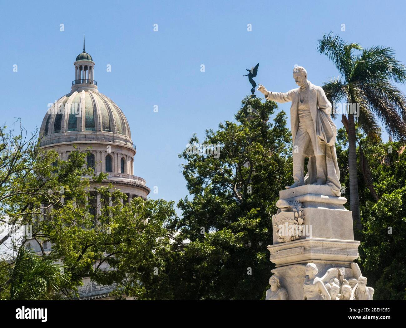 José Martí Denkmal im Central Park. La Habana. Kuba Stockfoto