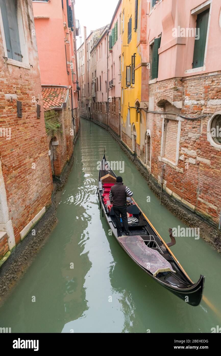 VENEDIG, VENETIEN / ITALIEN - DEZEMBER 26 2019: Blick auf Venedig Stockfoto