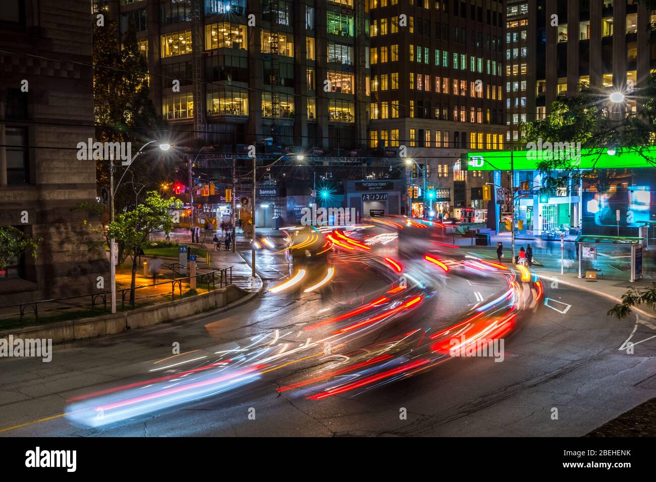 TORONTO, ONTARIO / KANADA - SEPTEMBER 20 2019: Toronto Downtown. Abend Stockfoto