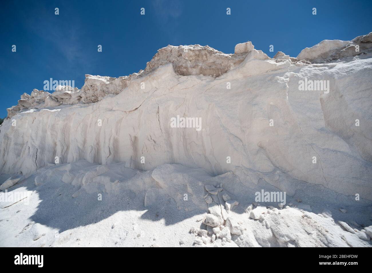 Salinas grandes de Hidalgo ist ein großes Salzfeld in der Nähe von Macachin, La Pampa, Argentinien Stockfoto
