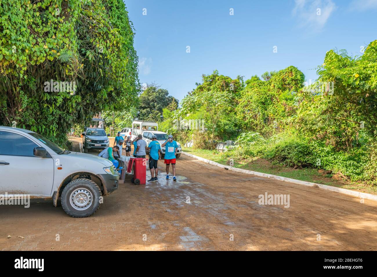 Fernando de Noronha, Pernambuco, Brasilien - Juli 2019 - Mountain do Marathon im Fernando de Noronha Marine National Park, UNESCO-Weltkulturerbe, P Stockfoto