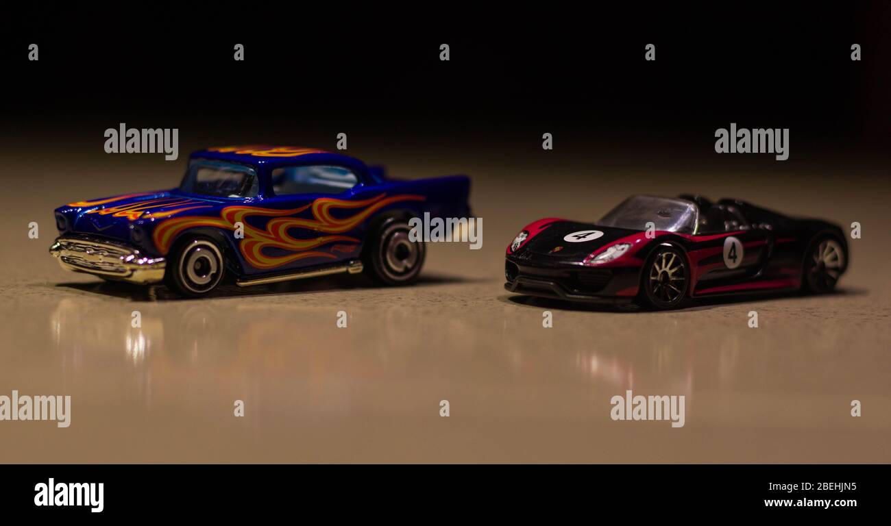 Hotwheels Modellauto aus Diecast. Hotwheels Diecast in Malaysia hergestellt. Dies ist 2013 Viper Diecast Auto Stockfoto