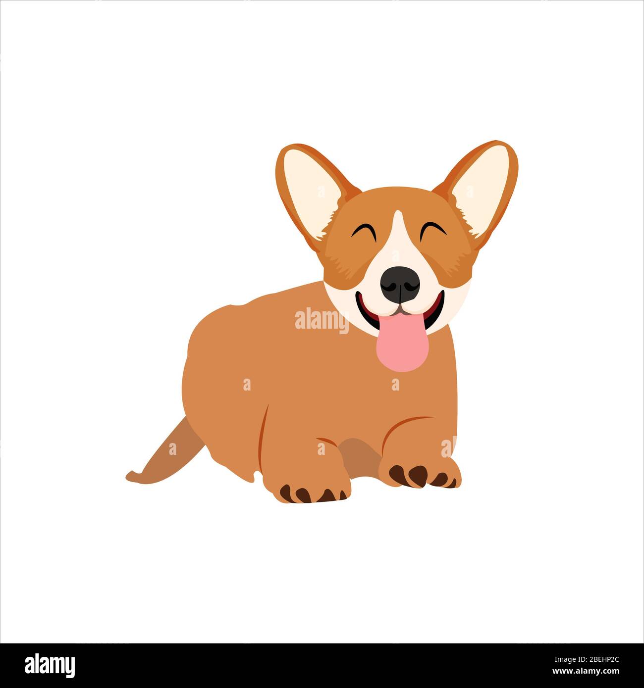 Lustige Hund Clip Art Illustration Cartoon-Stil Stockfotografie - Alamy