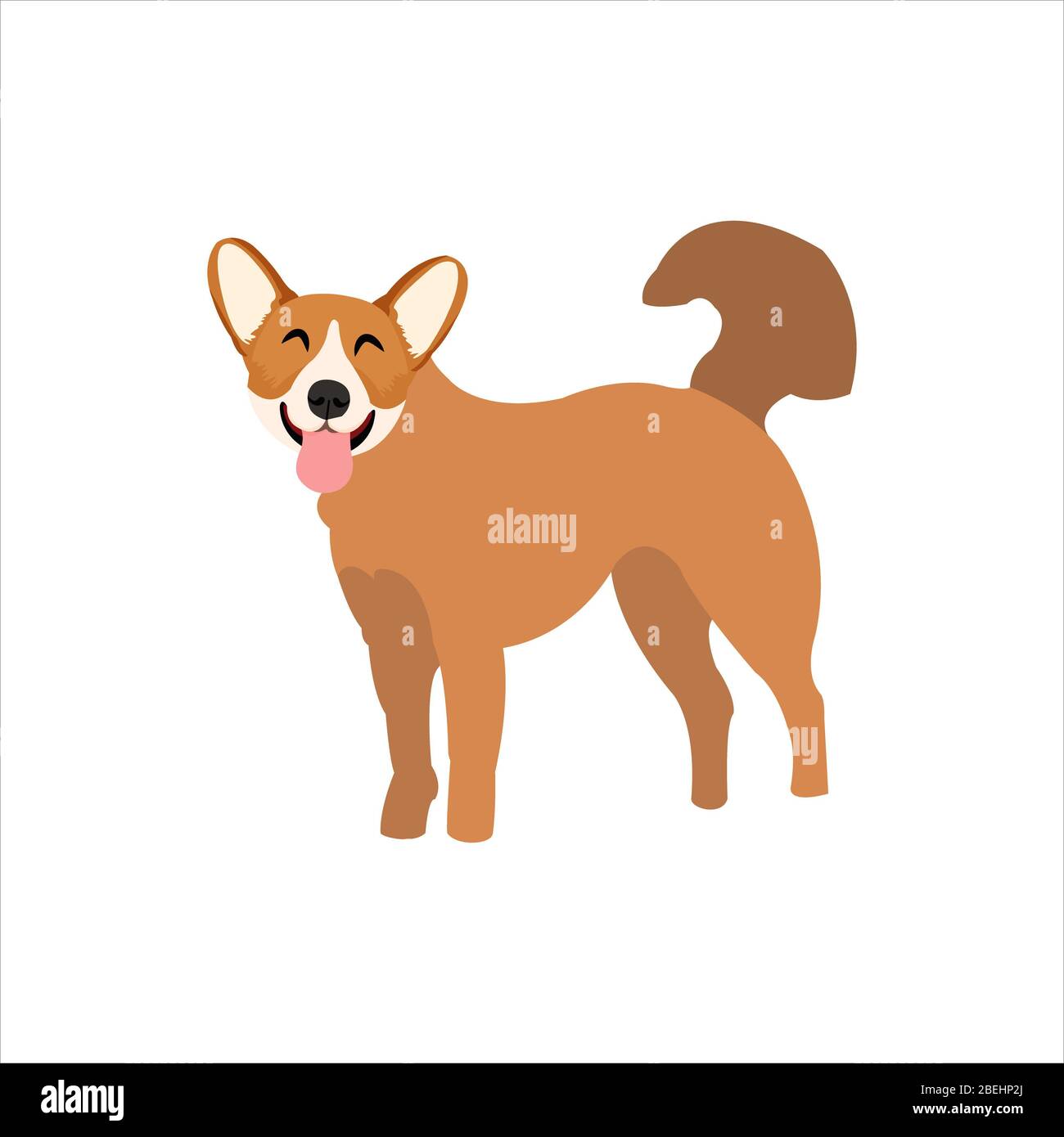Lustige Hund Clip Art Illustration mit Cartoon-Stil Stockfoto