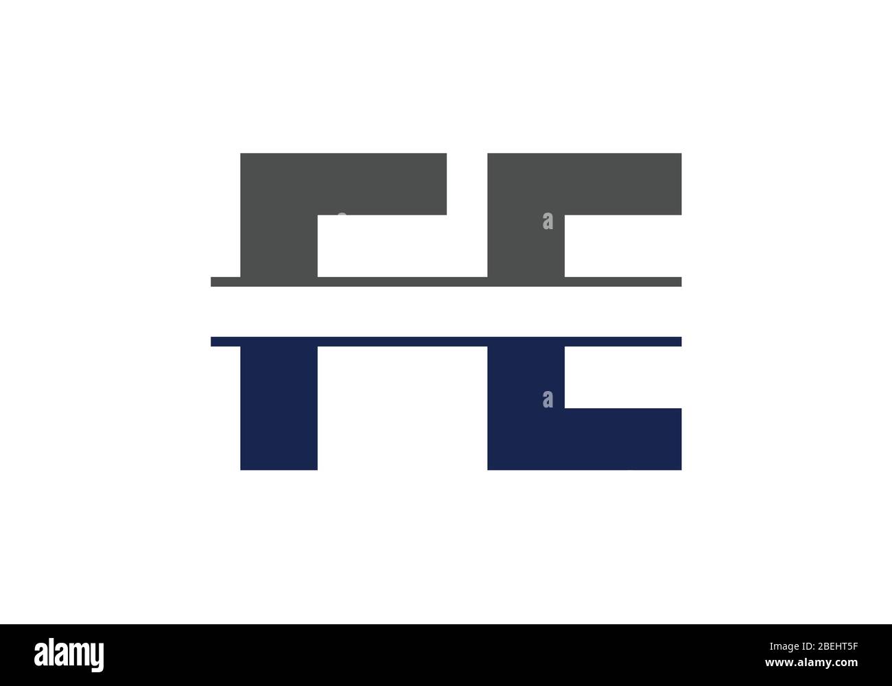 Anfangsbuchstaben des Monogramms FE-Logo-Design-Vektorvorlage. DESIGN mit LOGO IN FE Letter Stock Vektor