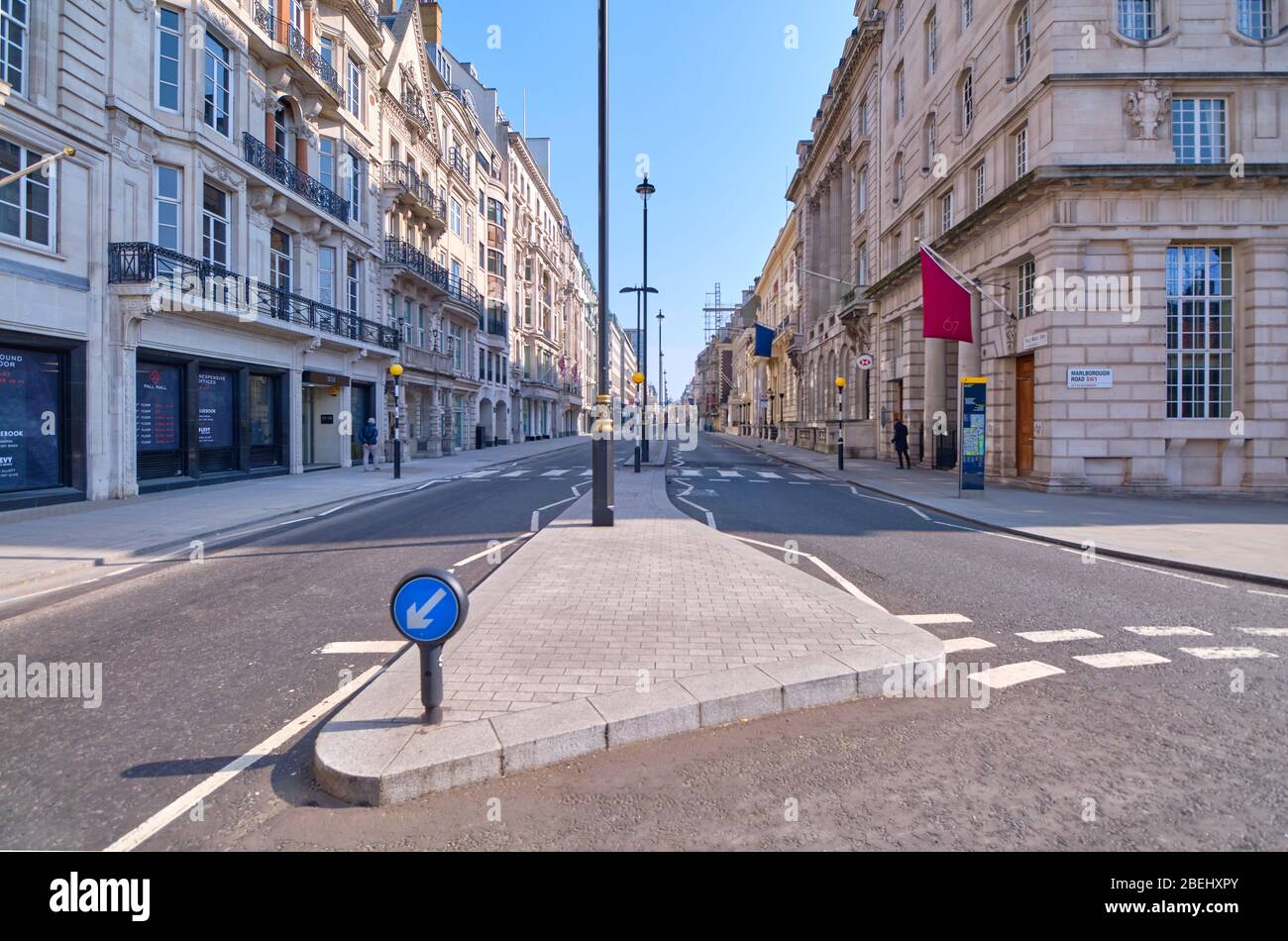 Eine leere Pall Mall Straße Stockfoto