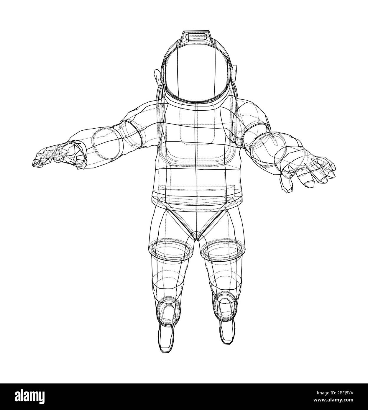Astronaut Konzept. Vektor Rendering von 3d Stock Vektor