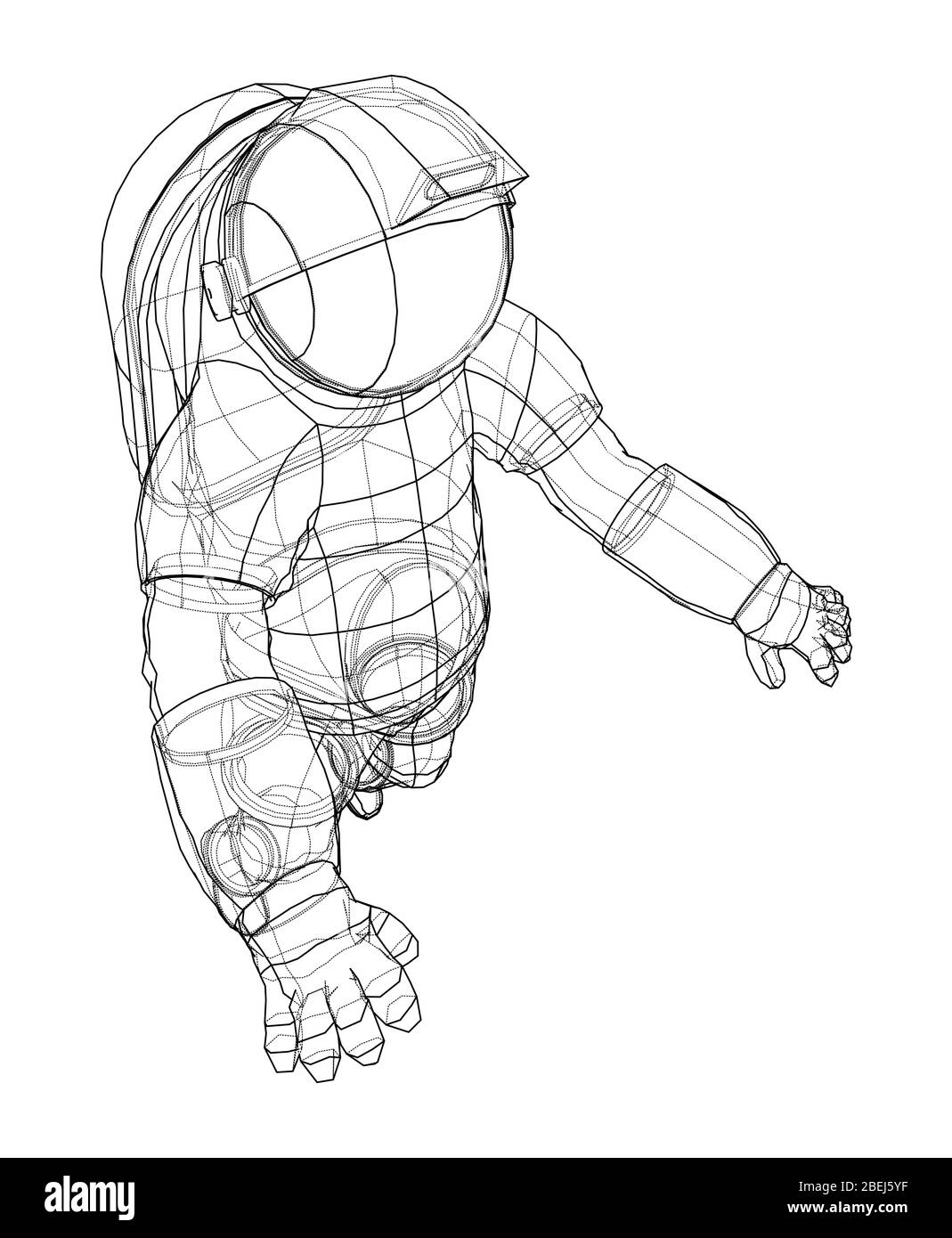 Astronaut Konzept. Vektor Rendering von 3d Stock Vektor