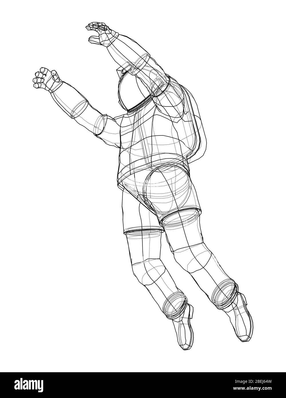 Astronaut Konzept. Vektor Rendering von 3d Stock Vektor