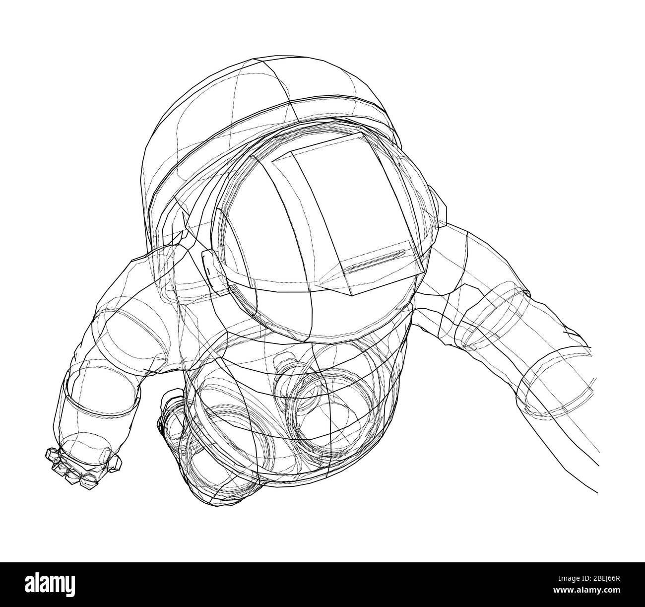 Astronaut Konzept. Vektor Rendering von 3d Stock Vektor