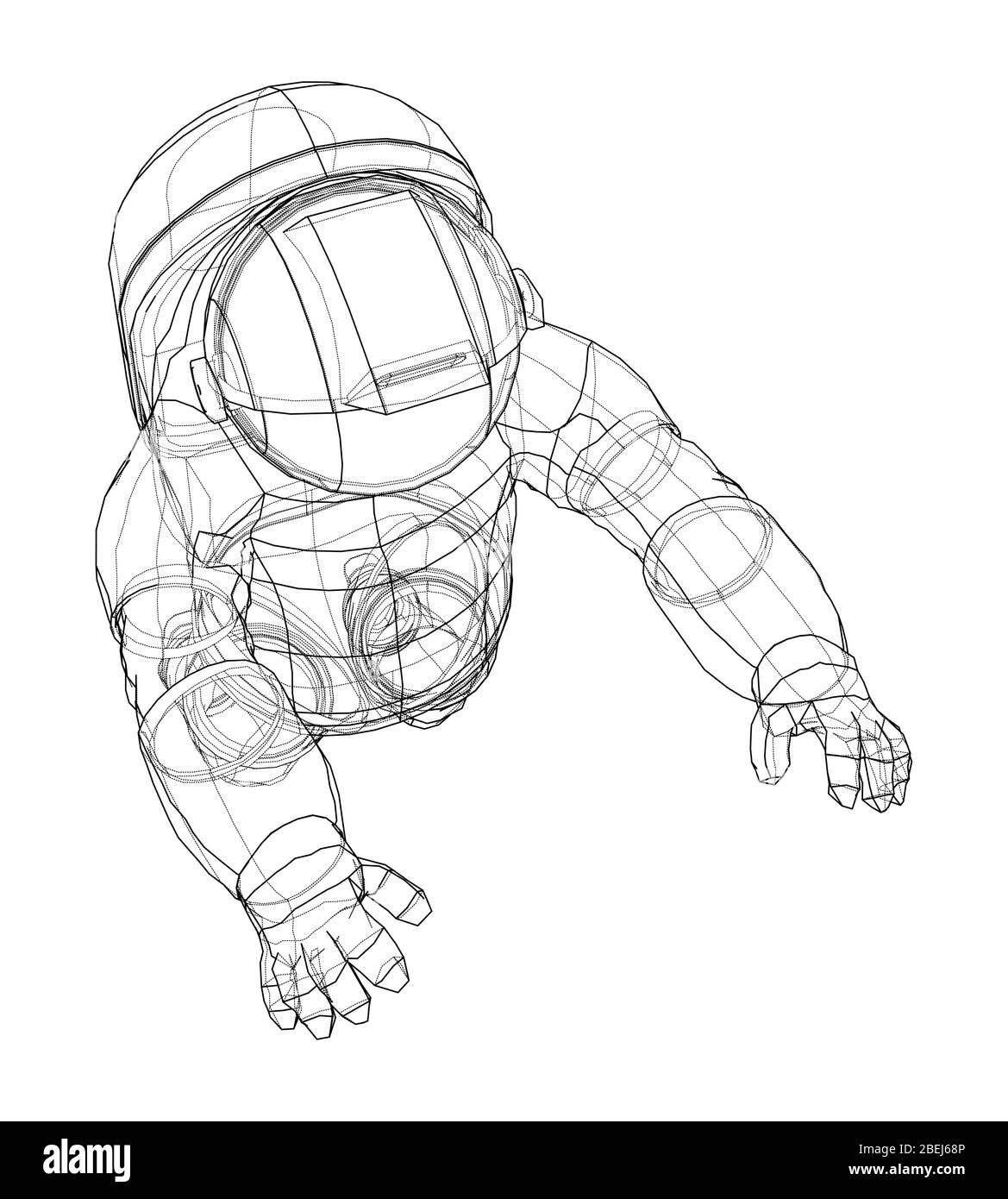 Astronaut Konzept. Vektor Rendering von 3d Stock Vektor