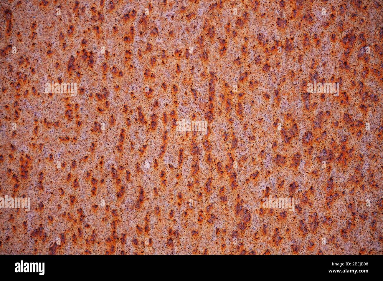 Rostiger Hintergrund korrodierte Metallstruktur mit Rostfleck-Muster Stockfoto