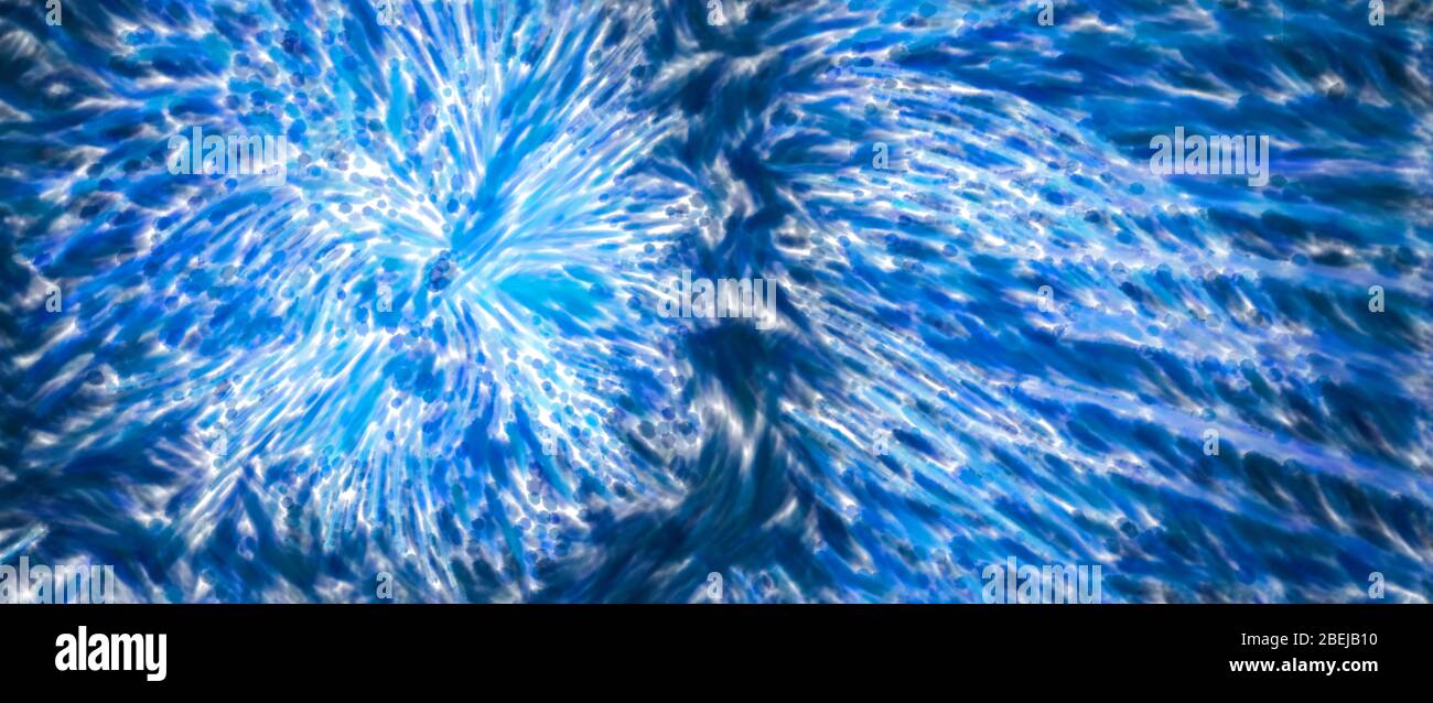 Blau glühende Kernfusion, Computer generiert abstrakten Hintergrund, 3D-Rendering Stockfoto