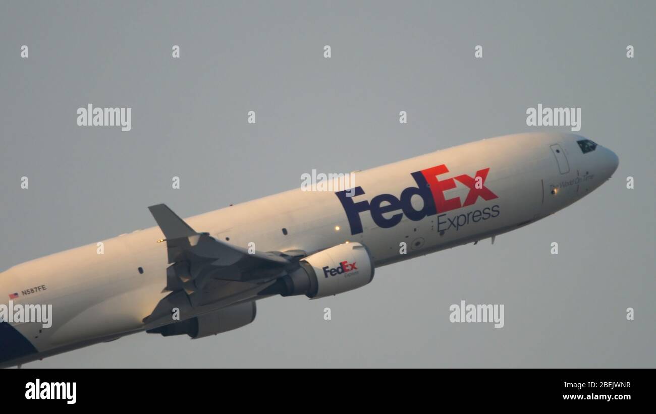 Abfahrt FedEx Express Stockfoto
