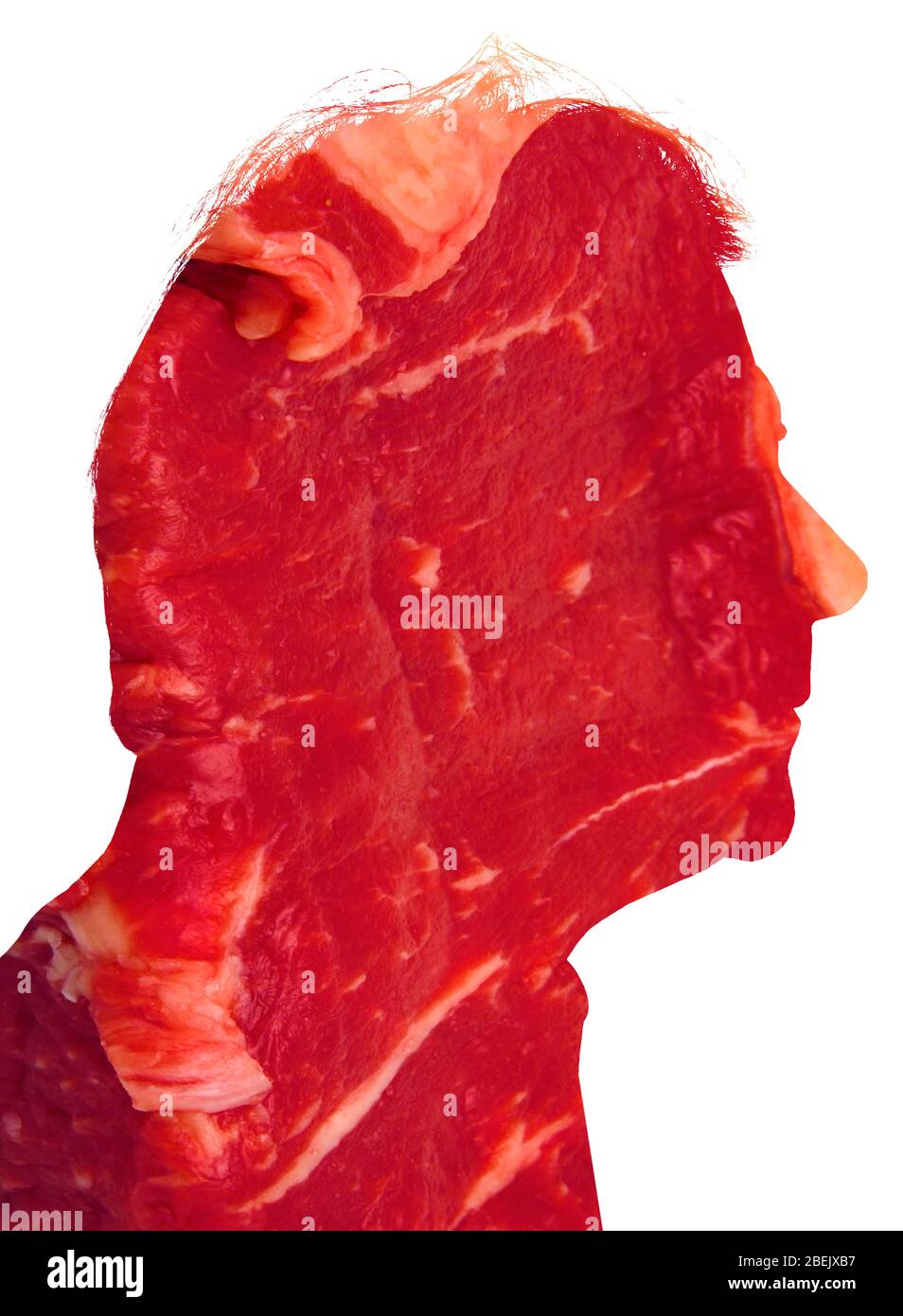 Fleisch zu essen. Stockfoto