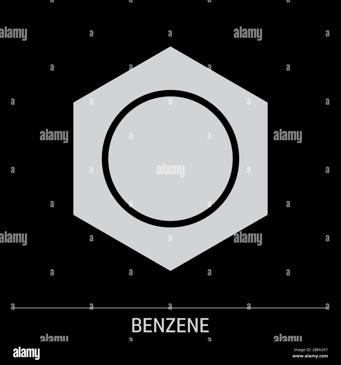 Benzol Symbol Abbildung Stock Vektor